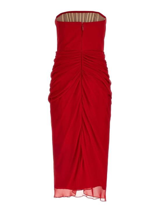 26SS 캐롤리나 헤레라 미디 원피스 R2611N550SCH015 Red - CAROLINA HERRERA