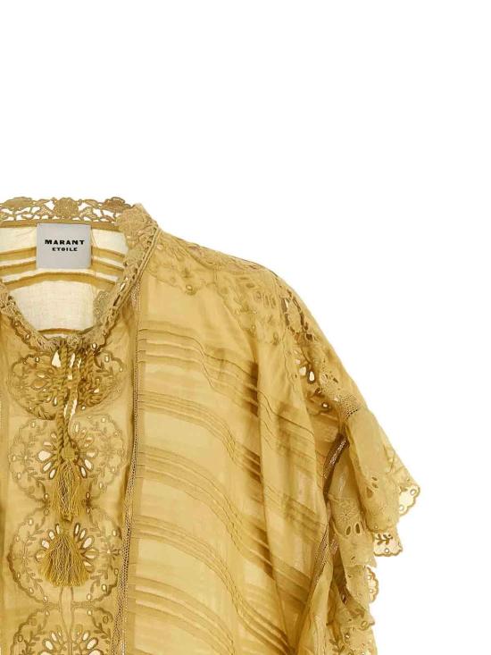 26SS 이자벨마랑에뚜왈 페이튼 탑 HT0768FAD1J05E10LC Yellow - ISABEL MARANT ETOILE