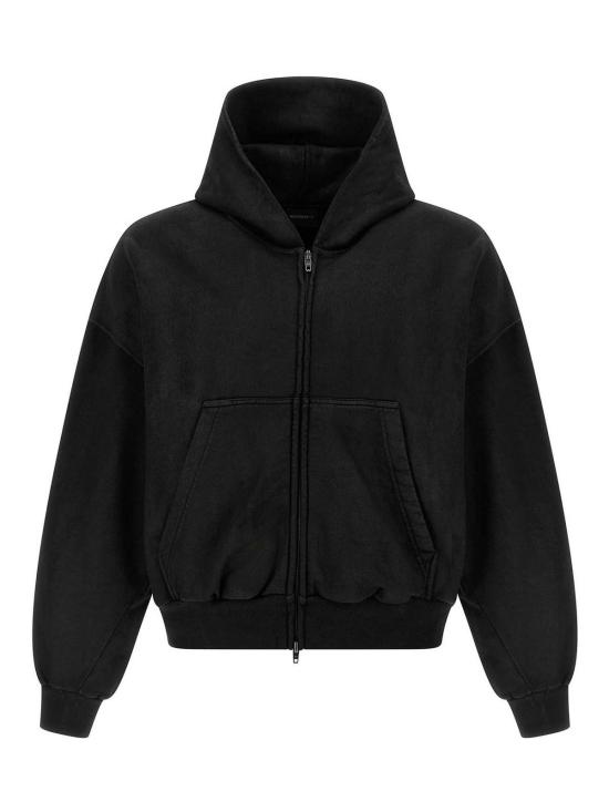 26SS 발렌시아가 후드 티셔츠 858145TTVV11000 Black