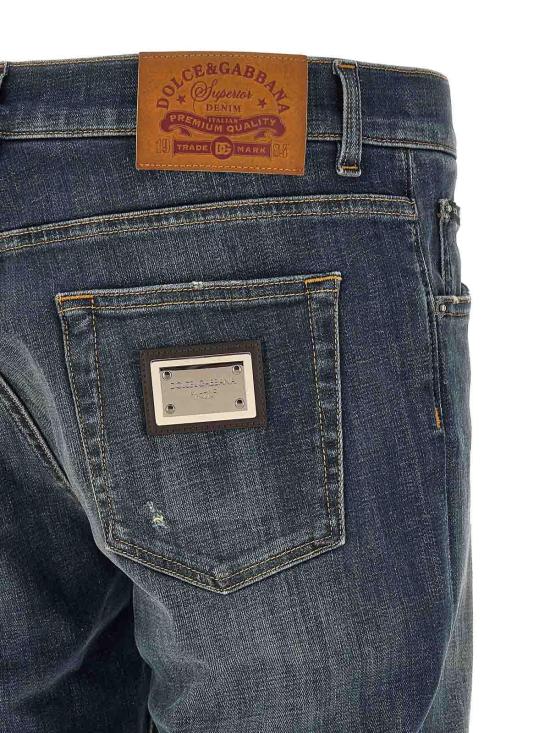 26SS 돌체앤가바나 스트레이트 팬츠 GY07CDG8OJ9S9001 Blue - DOLCE & GABBANA