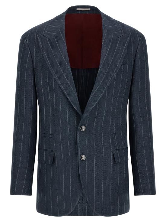 26SS 브루넬로 쿠치넬리 수트 자켓 MZ4238BFC5C1010 Blue