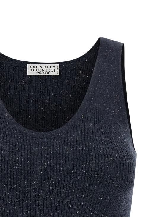 26SS 브루넬로 쿠치넬리 민소매 티셔츠 M9A822220C7186 Blue - BRUNELLO CUCINELLI