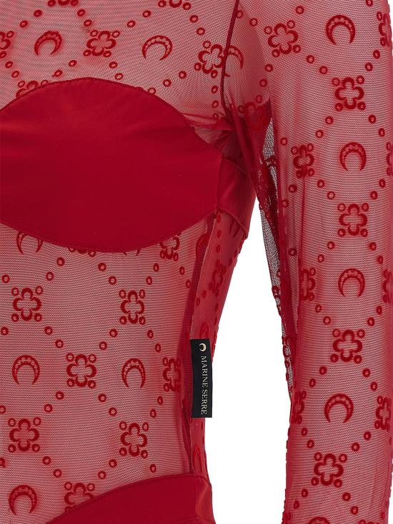 26SS 마린세르 바디수트 티셔츠 WTO474ACJER0005RD11 Red - MARINE SERRE