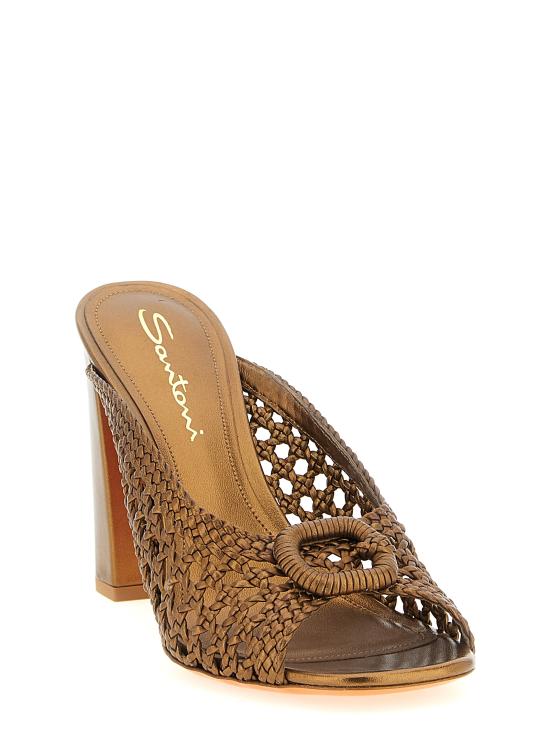 26SS 산토니 뮬/슬리퍼 WHPY72008HA2SODLO70 Gold - SANTONI