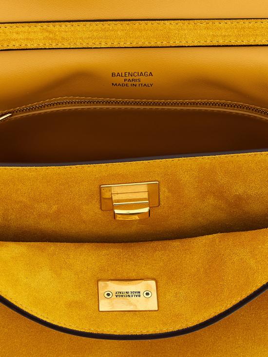 26SS 발렌시아가 로데오 스웨이드 스몰 토트백 7897792ACKO7016 Yellow - BALENCIAGA