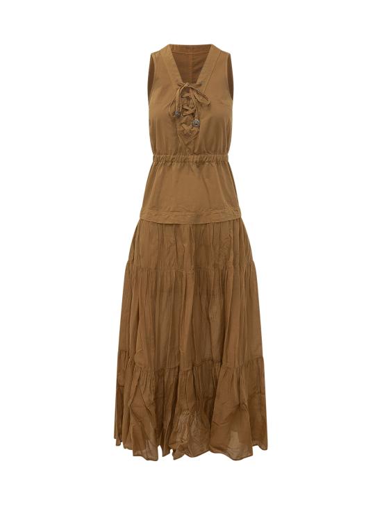 26SS 핑코 롱 원피스 106822A3AX L25 BRONZO