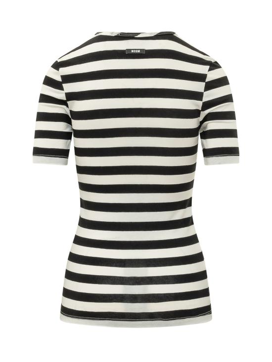 26SS 엠에스지엠 반팔 티셔츠 4042MDM82267301 99 BLACK OFF WHITE - MSGM