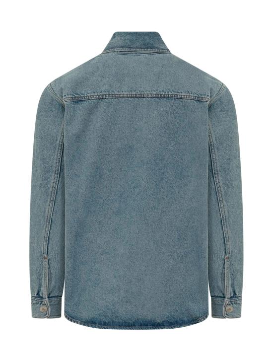 26SS 아미 ADC 코튼 니트 오버셔츠 UJK897DE0046 480 BLUE USED - AMI