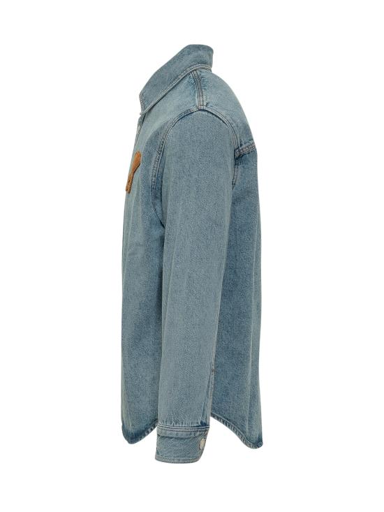 26SS 아미 ADC 코튼 니트 오버셔츠 UJK897DE0046 480 BLUE USED - AMI