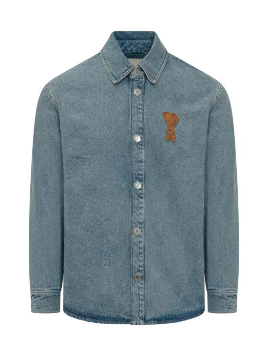 26SS 아미 ADC 코튼 니트 오버셔츠 UJK897DE0046 480 BLUE USED