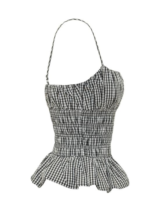 26SS 마이클 코어스 민소매 티셔츠 MS640ZXKQP 048 BLACK WHITE - MICHAEL KORS