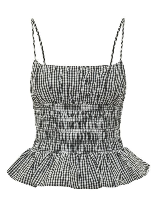 26SS 마이클 코어스 민소매 티셔츠 MS640ZXKQP 048 BLACK WHITE