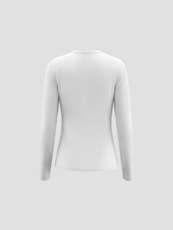 26SS 팔로마울 긴팔 티셔츠 WDCO03000 000 White - PALOMA WOOL