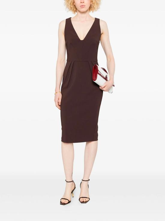 26SS 엘리자베타프랜치 롱 원피스 AB94162E2 644 CACAO - ELISABETTA FRANCHI