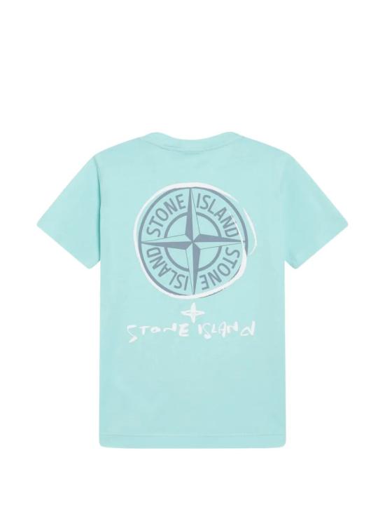 26SS [키즈] 스톤 아일랜드 티셔츠 L1S162100009 S0377 V0044 AQUA - STONE ISLAND