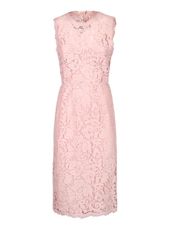 26SS 돌체앤가바나 코르도네토 레이스 드레스 F6H0ZT HLMTB F1246 Pink