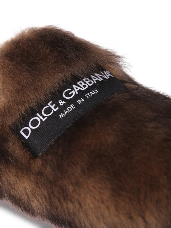 26SS 돌체앤가바나 시어링 스웨이드 슬리퍼 CI0224 A9Y93 80093 Brown - DOLCE & GABBANA