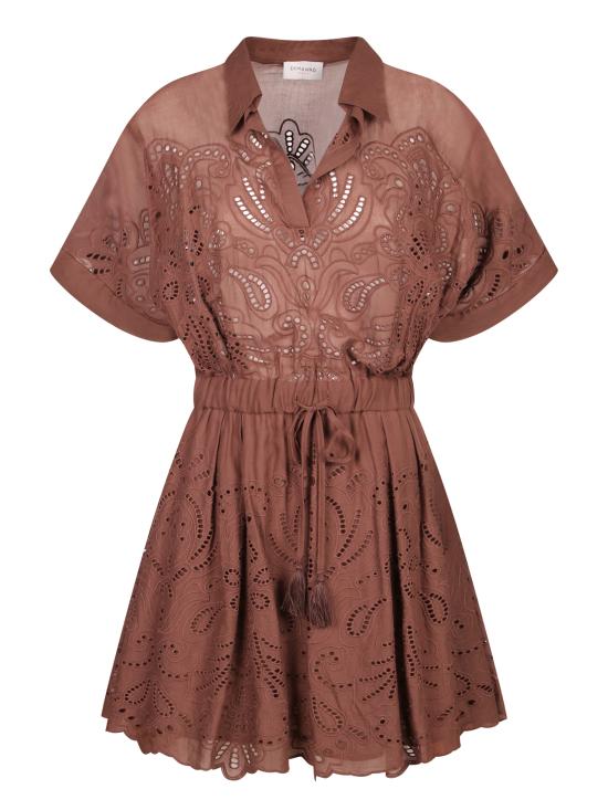 26SS 에르마노 피렌제 미디 원피스 D48EQ028 EN0 MFB24 Brown