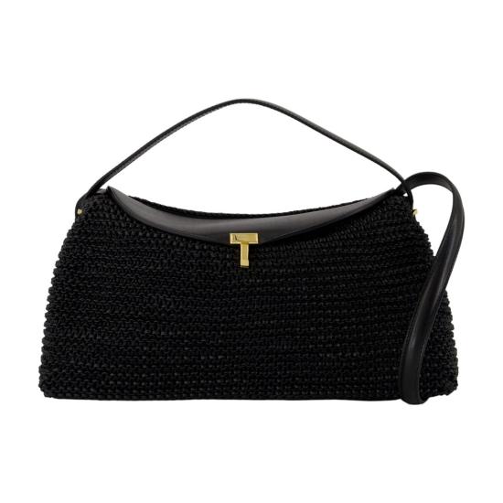  토템 T락 우븐 레더 탑핸들백 252 WAL961 LE0134 001 black