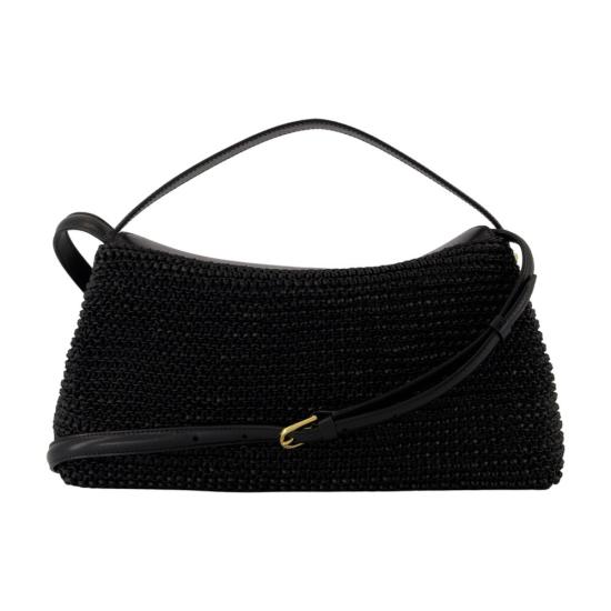  토템 T락 우븐 레더 탑핸들백 252 WAL961 LE0134 001 black - TOTEME