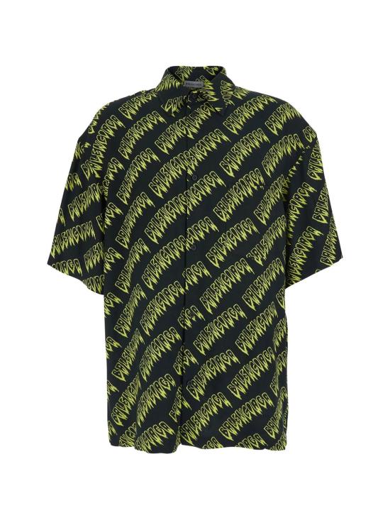 26SS 발렌시아가 반팔 셔츠 871407TUL02 1361 BLACKYELOW