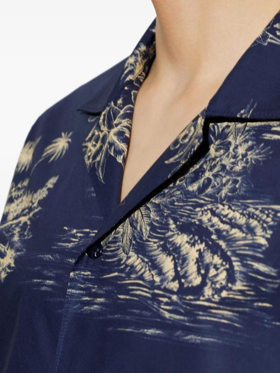 26SS 몽클레어 반팔 셔츠 L10912F00047599GH S72 DARK BLUE - MONCLER