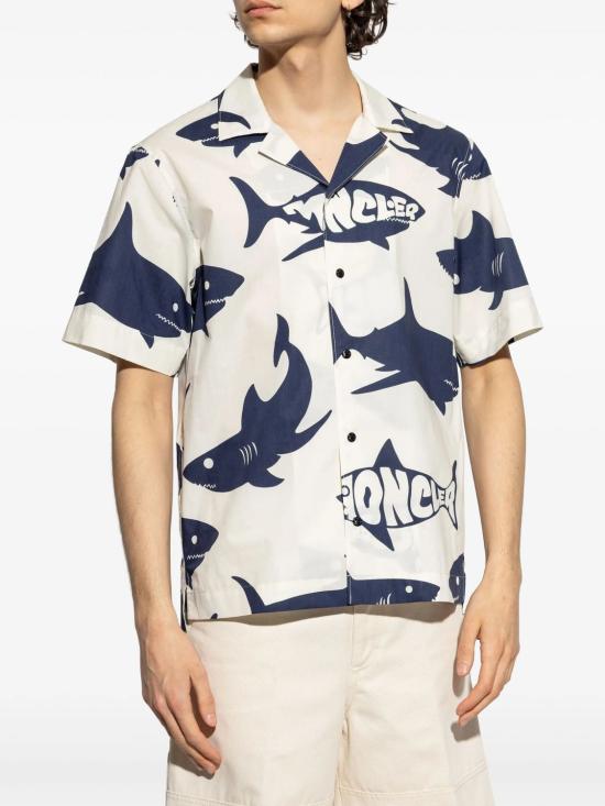 25SS 몽클레어 반팔 셔츠 K10912F00018598K4 S07 BLUE - MONCLER