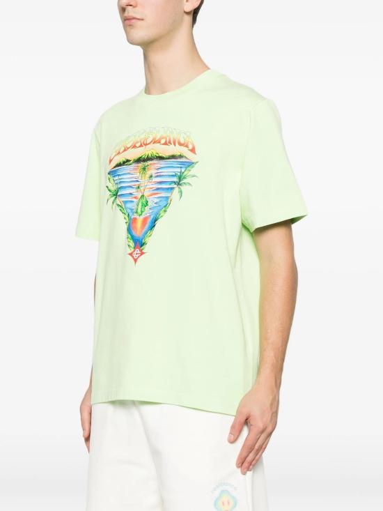 26SS 카사블랑카 반팔 티셔츠 MSP26JTS00120 GREEN - CASABLANCA