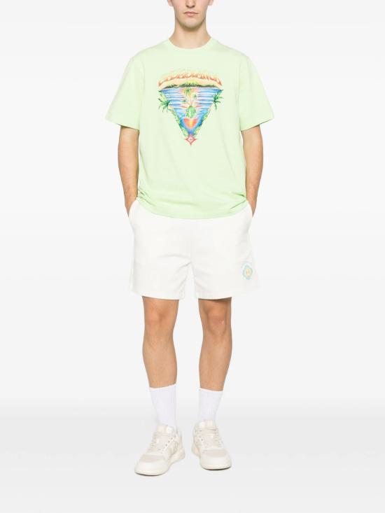 26SS 카사블랑카 반팔 티셔츠 MSP26JTS00120 GREEN - CASABLANCA