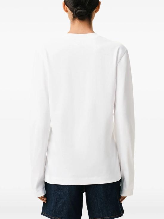 26SS 아미 스몰 하트 로고 롱슬리브 티셔츠 BFUTS235724 100 WHITE - AMI