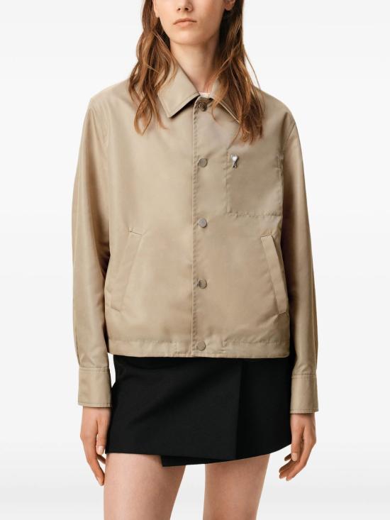 26SS 아미 ADC 나일론 스터드 버튼 자켓 UJK872PA0037 A036 BEIGE TAUPE - AMI