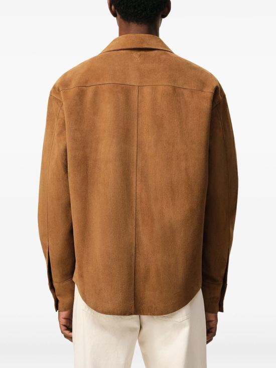 26SS 아미 고트 레더 버튼 오버셔츠 USH826LH0059 236 CARAMEL - AMI