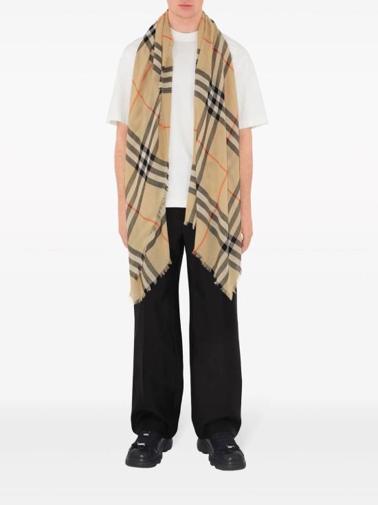 26SS 버버리 체크 울 스카프 8085069 A2021 SAND - BURBERRY