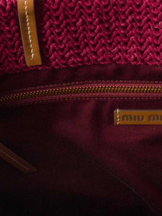 26SS 미우미우 토트백 5BG228VOOO2DO3 F05DN BORDEAUX OTTANIO NATURALE - MIU MIU