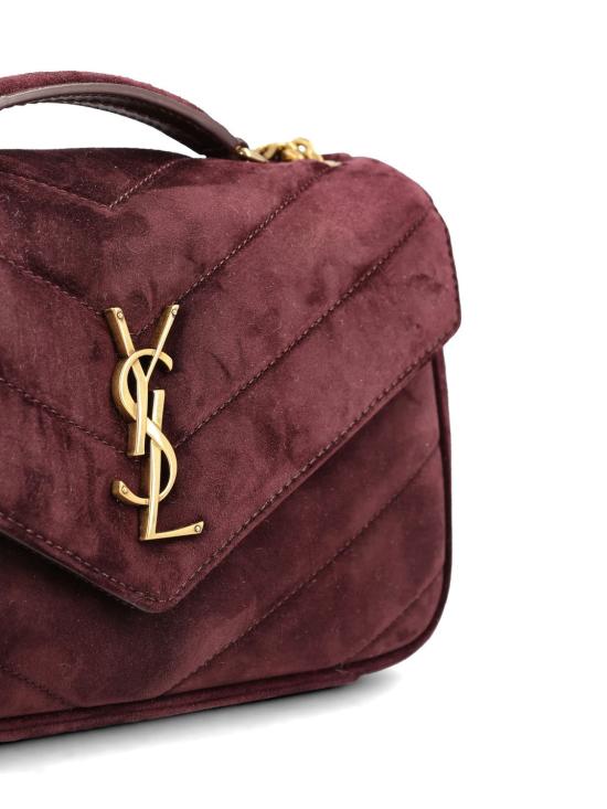 26SS 생로랑 루루 스몰 마틀라세 스웨이드 숄더백 801437AAEY6 6766 SMOKY BURGUNDY - SAINT LAURENT
