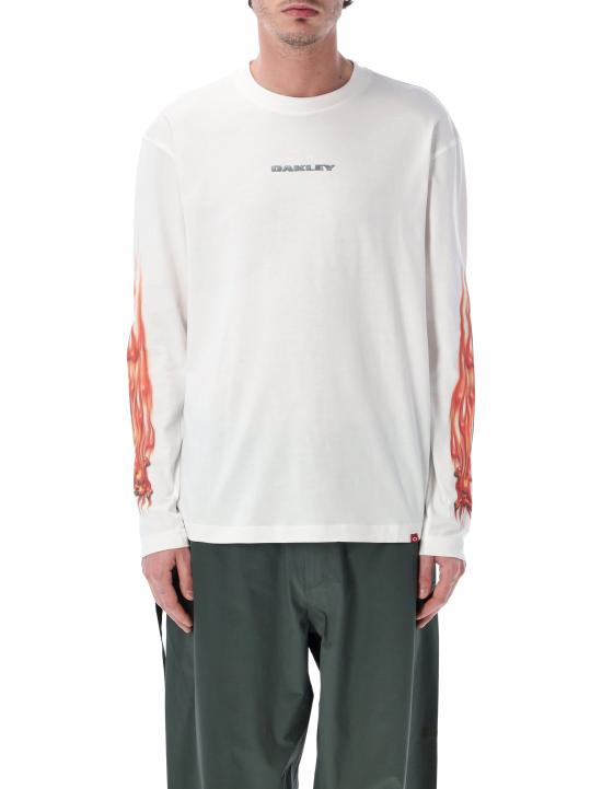 26SS 오클리 긴팔 티셔츠 FOA408903 100 WHITE
