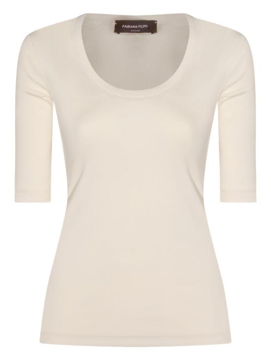 26SS 파비아나 필리피 반팔 티셔츠 JED266F603L8960145 CREAM