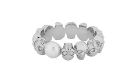 26SS 알렉산더 맥퀸 반지 836794J16PB1906 SILVER TONE