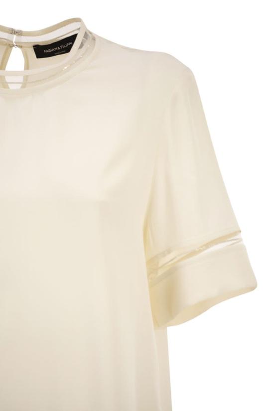 26SS 파비아나 필리피 반팔 티셔츠 TPD266F289L7750145 IVORY - FABIANA FILIPPI