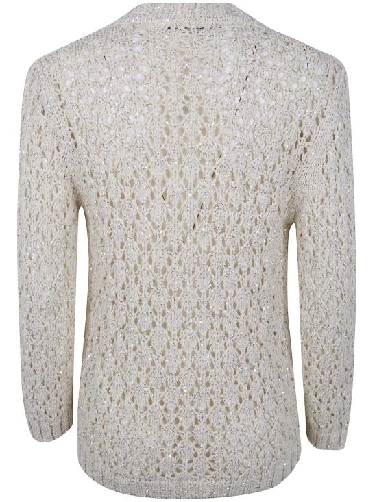 26SS 파비아나 필리피 시퀸 코튼 테이프 가디건 MAD276F559M102VR1 BEIGE - FABIANA FILIPPI