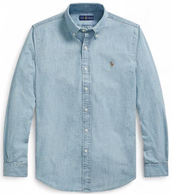 26SS 랄프 로렌 데님 셔츠 710792042001CHAMBRAY CHAMBRAY LIGHT BLUE