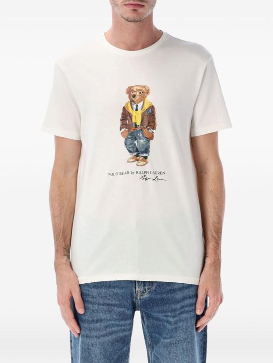 26SS 랄프 로렌 반팔 티셔츠 710P07346001HUDSVALLEYBEAR HUDS VALLEY BEAR WHITE - RALPH LAUREN