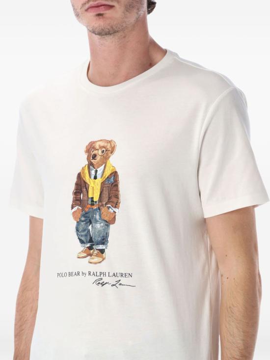 26SS 랄프 로렌 반팔 티셔츠 710P07346001HUDSVALLEYBEAR HUDS VALLEY BEAR WHITE - RALPH LAUREN