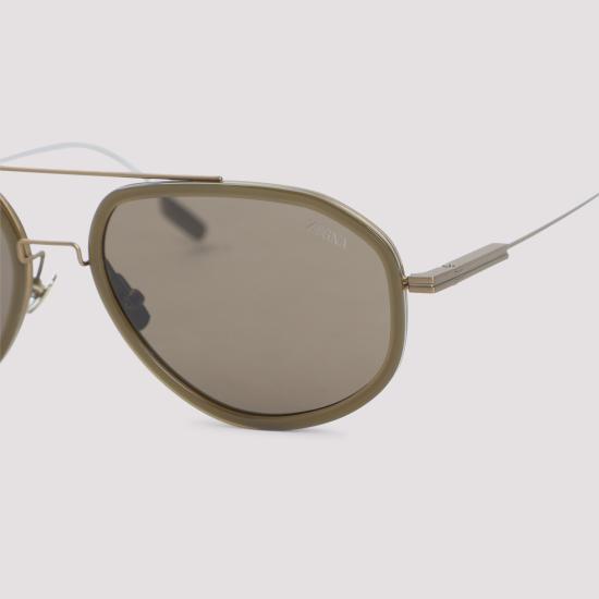 26FW 에르메네질도제냐 선글라스 EZ0305 98E DARK GREEN BROWN - ERMENEGILDO ZEGNA