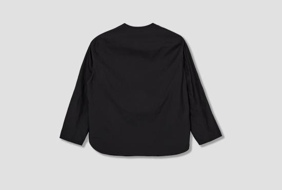 26SS 르메르 긴팔 셔츠 바뢰즈 탑 - 워시드 코튼 실크 OT0013 LF1500 블랙 - LEMAIRE