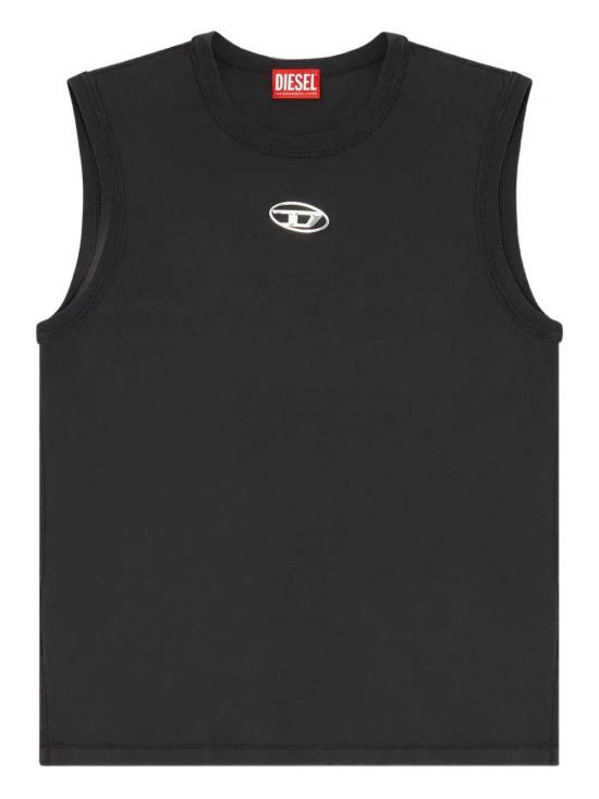 26SS 디젤 심리스 메탈릭 Oval D 코튼 탑 A217430JMBB 900