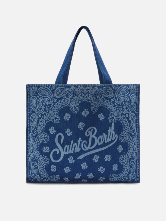 26SS 세인트바쓰 숄더백 Borsa 에센셜 데님 판타지아 반다나 블루