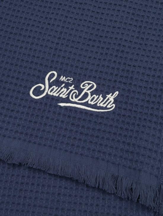 26SS 세인트바쓰 머플러/스카프 Cotone Waffle con Sacca Blu의 Telo da Mare - MC2 SAINT BARTH
