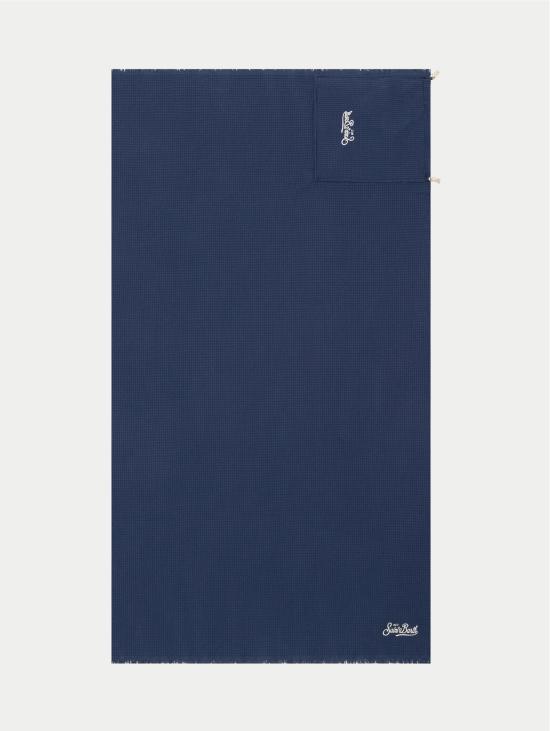 26SS 세인트바쓰 머플러/스카프 Cotone Waffle con Sacca Blu의 Telo da Mare
