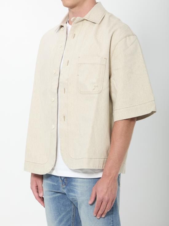 26SS 자크뮈스 파얀 박시 쇼트 슬리브 데님 셔츠 SHM00585A BEIGE - JACQUEMUS